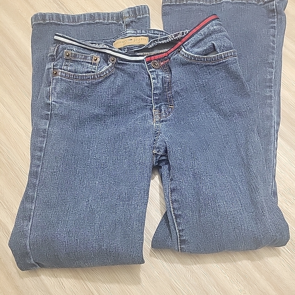 Tommy Hilfiger VTG 90s High Rise Distressed‎ Bootcut Jeans Youth Girls 7